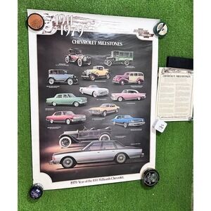 Vintage 1979 Chevrolet poster 1 Millionth Car Dealership Showroom & Memo RARE